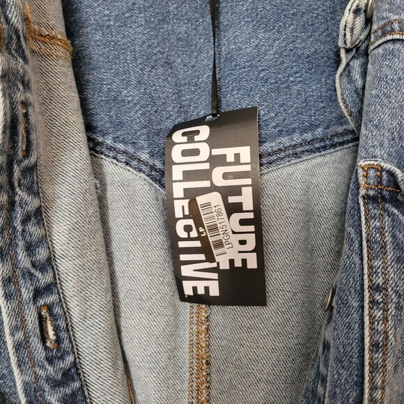 Future Collective Womens Size 18 Denim Shirt Dress With Button Front & Pockets L - Picture 7 of 8